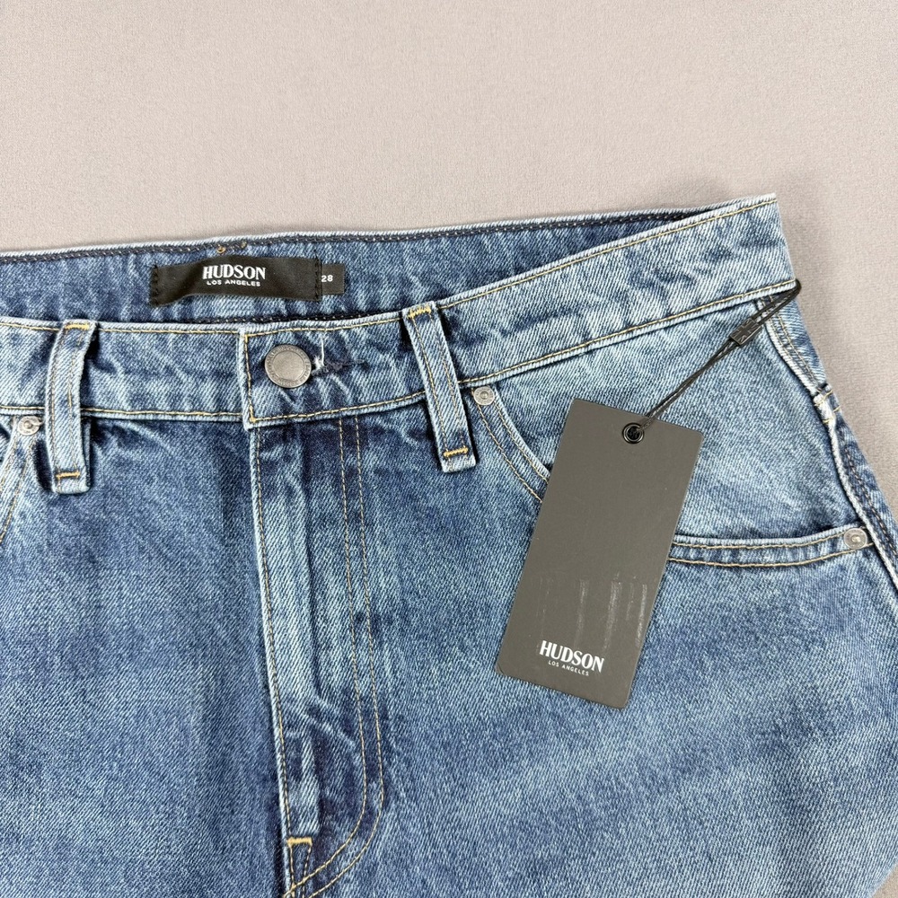Hudson Sloane Womens Jeans Size 28 Blue Distressed Raw Hem High Rise W2050DJR - Picture 10 of 13